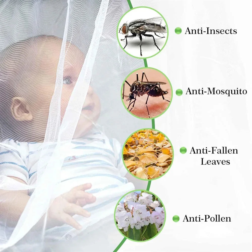 Mosquito Net for Stroller Portable Mini Crib Bug Net Washable Fine Mesh Cover with Elastic Edge for Stroller Bassinet