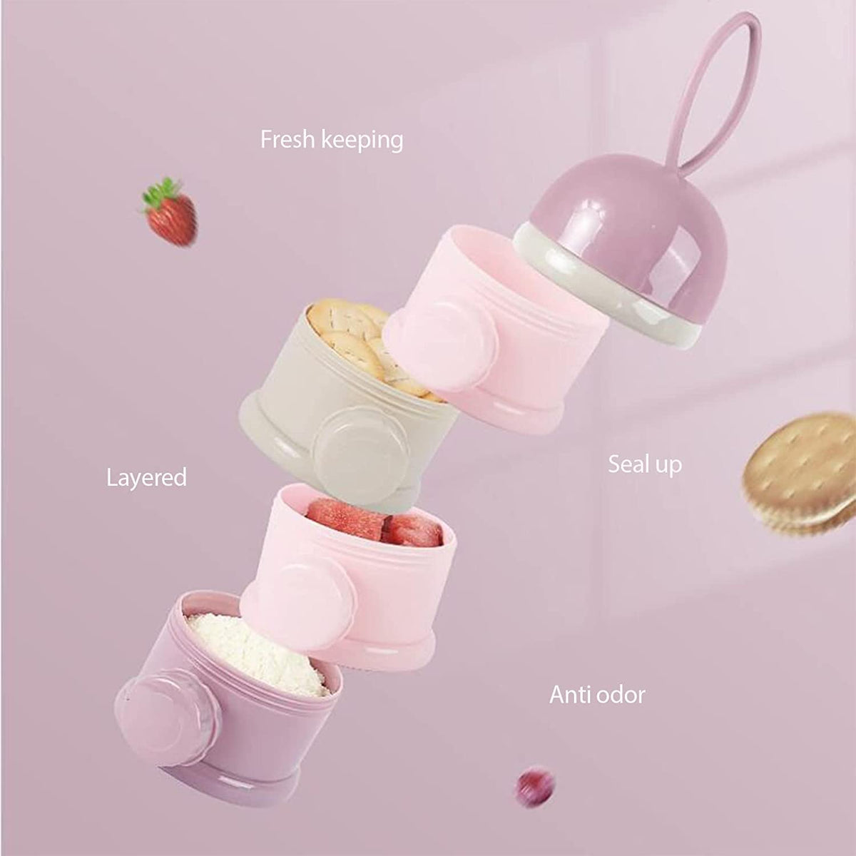 2 PCS Milk Powder Pots,Candy Storage Tank,Formula Dispenser Portable Milk Powder Formula Dispenser Container Pot Box Milk Cans Snack Storage Box for Travel