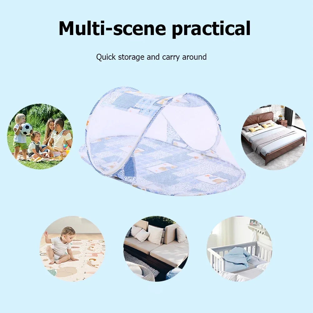 Mosquito Net for Baby Cribs Portable Baby Bed Foldable Summer Children Mosquito Net High Density Grids Tent for Newborn Infant