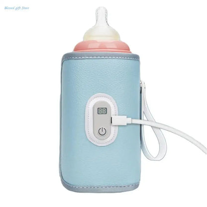 Baby Feeding Bottle Sleeve with Digital Display, Portable Milk Bottle Warmer Multifunctional Constant Temperature Sleeve