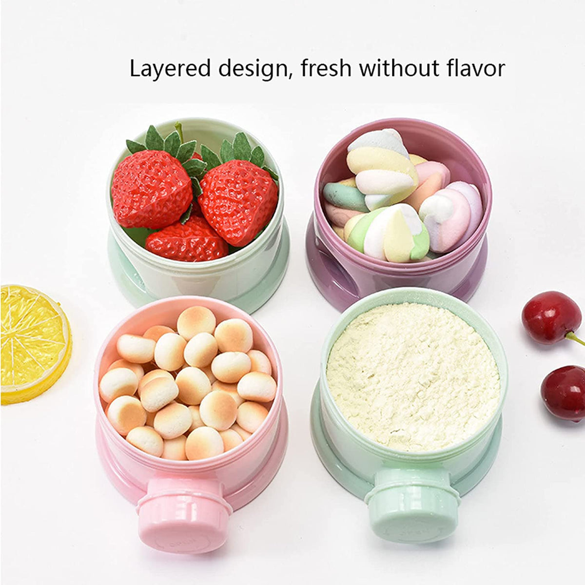 2 PCS Milk Powder Pots,Candy Storage Tank,Formula Dispenser Portable Milk Powder Formula Dispenser Container Pot Box Milk Cans Snack Storage Box for Travel