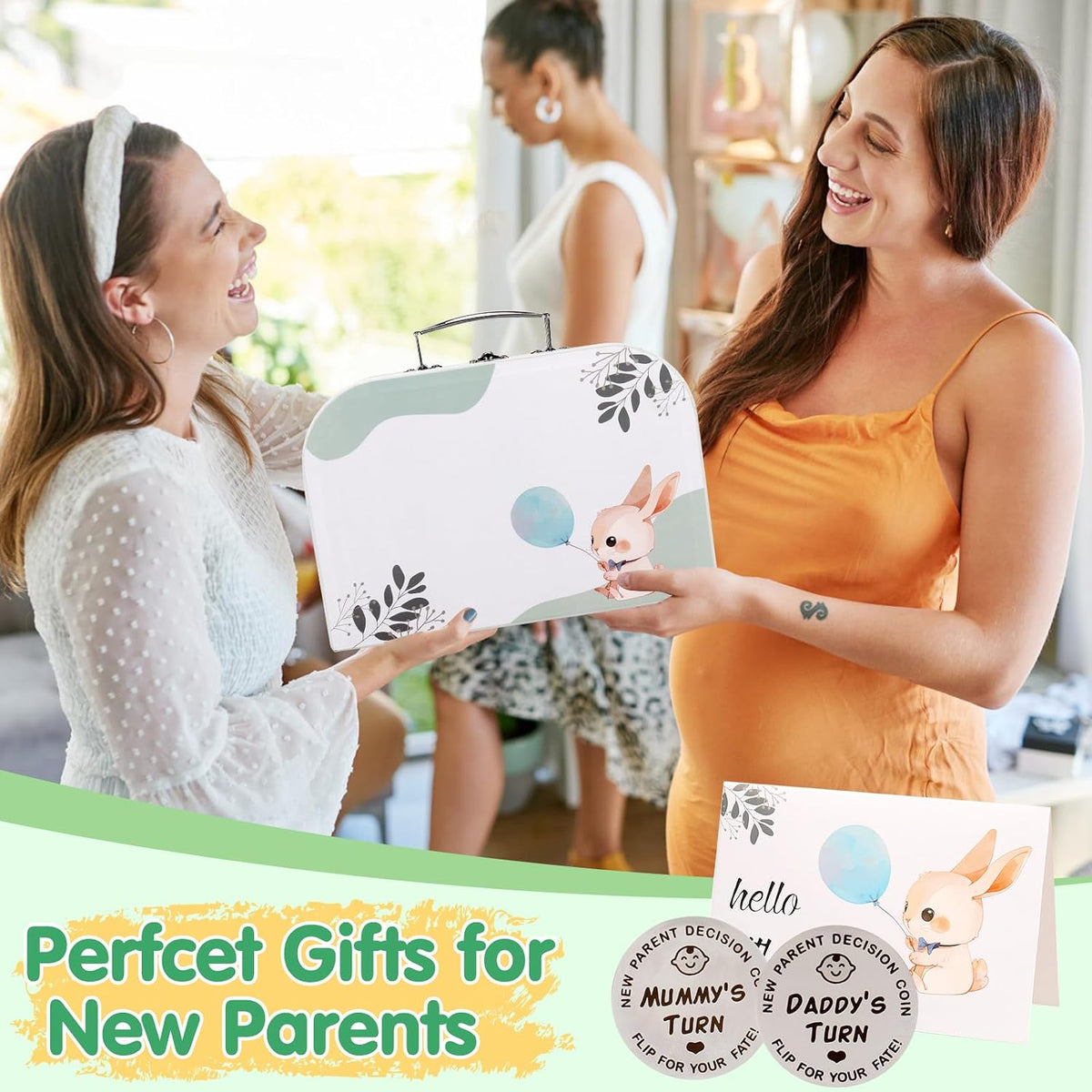 Baby Shower Gifts Basket for Newborn Baby Boy Girl Gender Reveal with Newborn Essentials Baby Rattles Blanket Onesie Black and White High Contrast Baby Book Toys 0-6 Months Baby Girls Boys Shower Gift