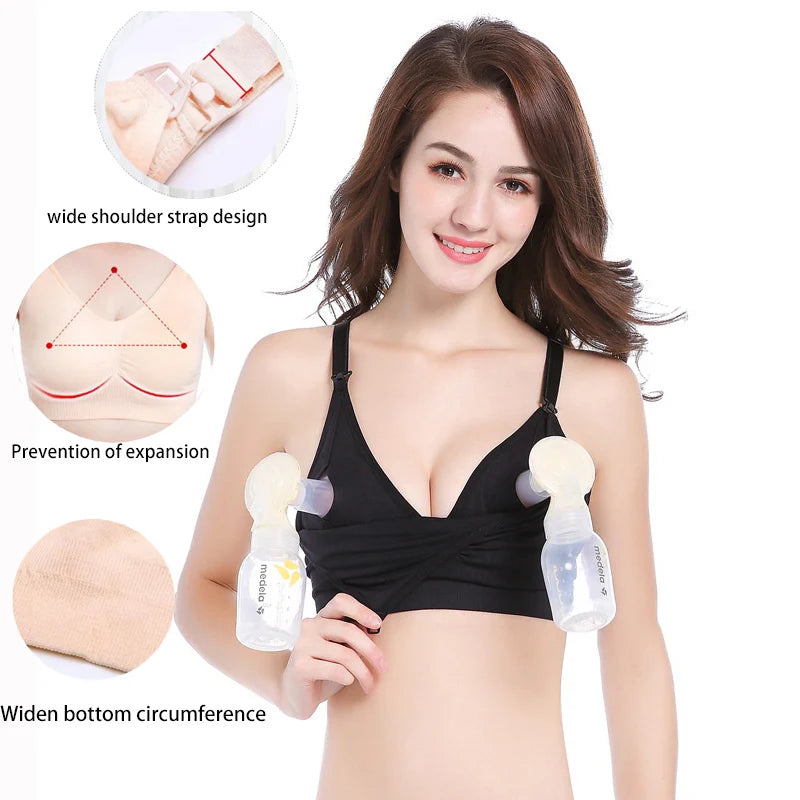 Hand Free Pumping Nursing Bra Breastfeeding Maternity Bras Women for Breast Special Underwear Pregnancy Clothes Can Wear All Day