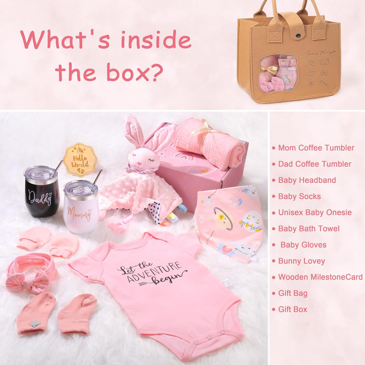 New Mom Gifts for Women, Pregnancy Gift for New Parents Gender Reveal Gifts with Mom and Dad Tumbler Set for First Time Moms