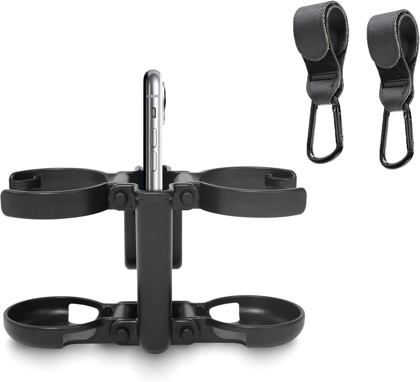 Baby Stroller Cup Holder with Hooks Phone Holder Baby Travel Essential Universal Stroller Accessories Attachment Bike Wheelchair