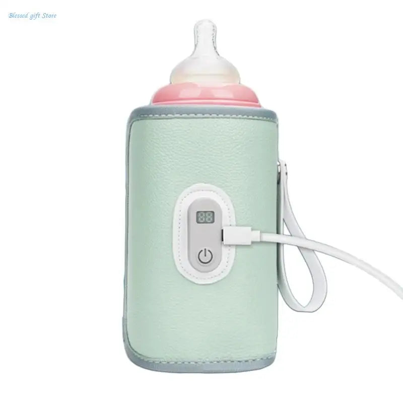 Baby Feeding Bottle Sleeve with Digital Display, Portable Milk Bottle Warmer Multifunctional Constant Temperature Sleeve