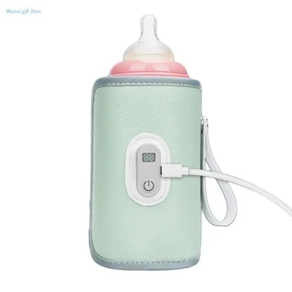 Baby Feeding Bottle Sleeve with Digital Display, Portable Milk Bottle Warmer Multifunctional Constant Temperature Sleeve