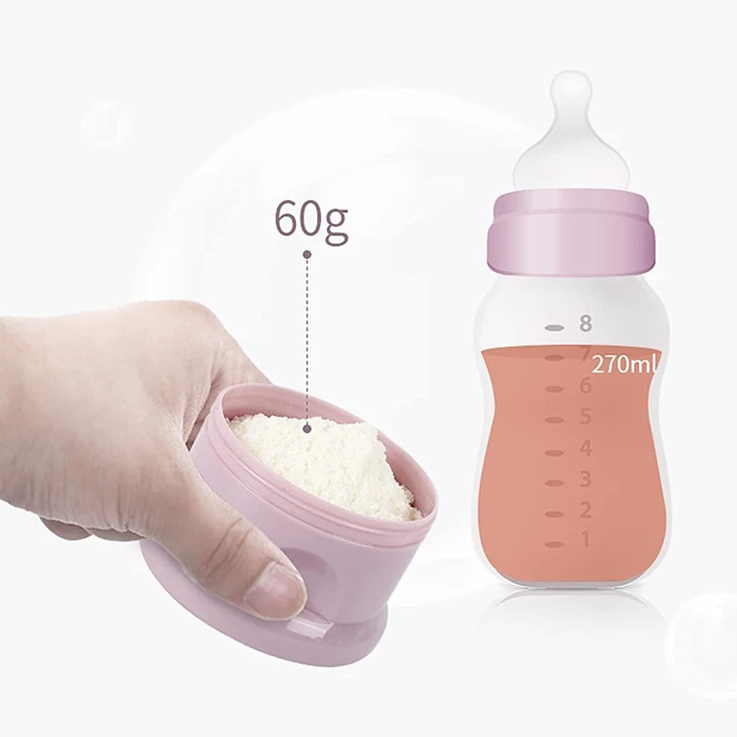 2 PCS Milk Powder Pots,Candy Storage Tank,Formula Dispenser Portable Milk Powder Formula Dispenser Container Pot Box Milk Cans Snack Storage Box for Travel