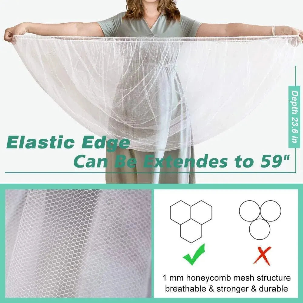 Mosquito Net for Stroller Portable Mini Crib Bug Net Washable Fine Mesh Cover with Elastic Edge for Stroller Bassinet