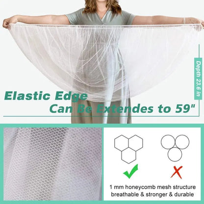 Mosquito Net for Stroller Portable Mini Crib Bug Net Washable Fine Mesh Cover with Elastic Edge for Stroller Bassinet