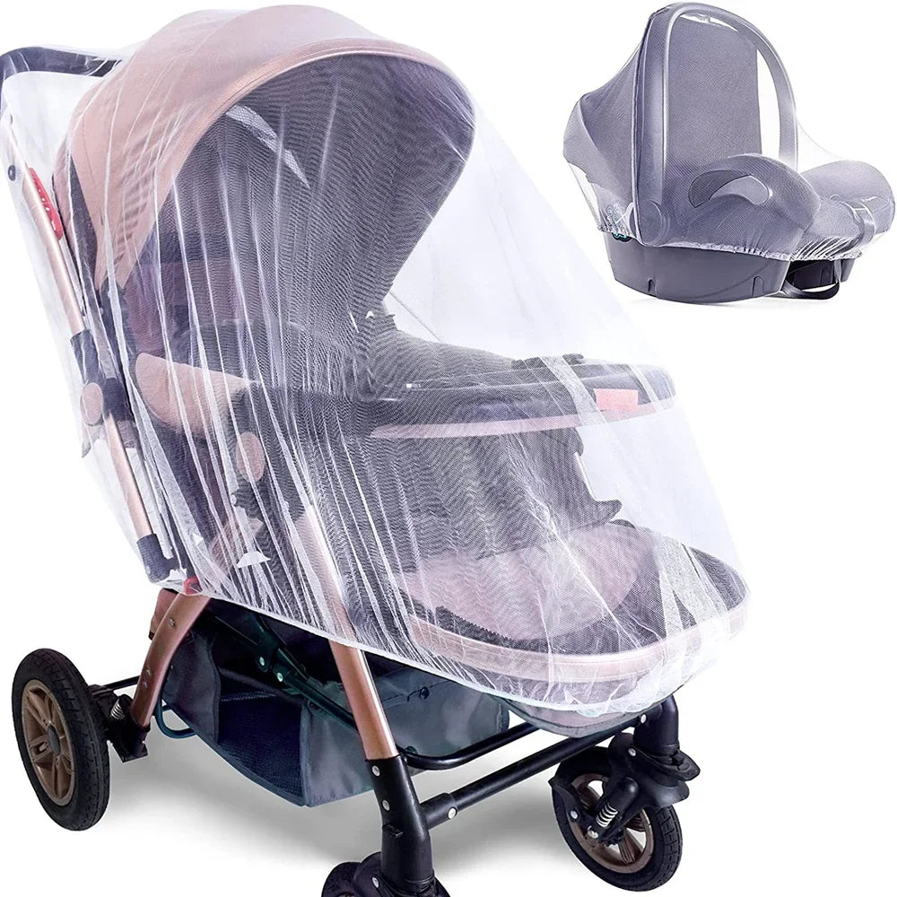 Mosquito Net for Stroller Portable Mini Crib Bug Net Washable Fine Mesh Cover with Elastic Edge for Stroller Bassinet