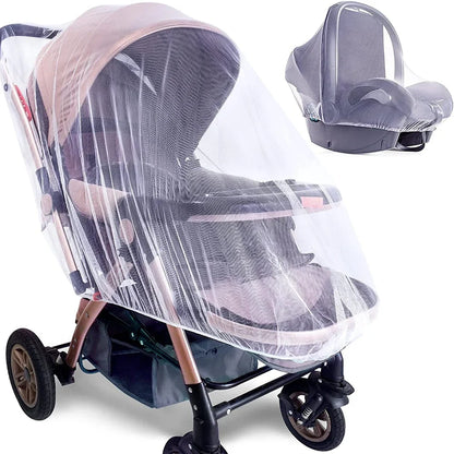 Mosquito Net for Stroller Portable Mini Crib Bug Net Washable Fine Mesh Cover with Elastic Edge for Stroller Bassinet