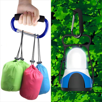 3PCS Stroller Hooks, 5.2'' Large Carabiner Clip - Carabiner Large, Baby Stroller Hooks for Hanging Bags, Stroller Accessories(Black)
