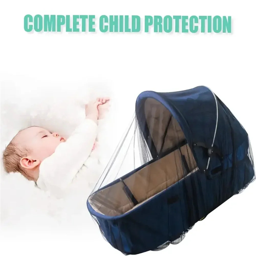 Mosquito Net for Stroller Portable Mini Crib Bug Net Washable Fine Mesh Cover with Elastic Edge for Stroller Bassinet