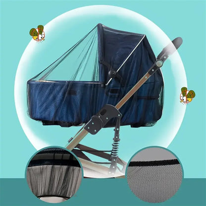 Mosquito Net for Stroller Portable Mini Crib Bug Net Washable Fine Mesh Cover with Elastic Edge for Stroller Bassinet